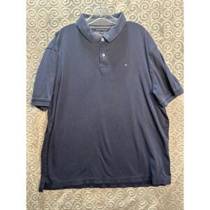 Tommy Hilfiger XXL Polo Shirt Blue‎ Short Sleeve Classic Fit Casual